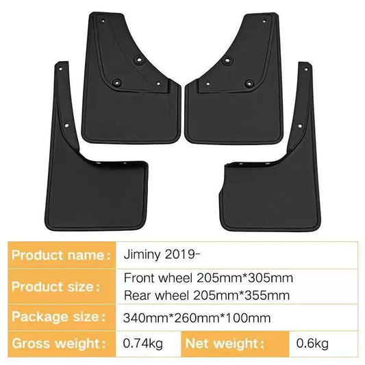 4Pcs Car Mud Flaps Splash Guards Fender Mudguards for Suzuki Jimny 2019-2024