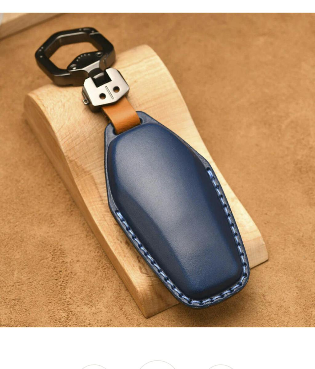 Luxury Leather Car Key Case Cover Fob Shell for BYD