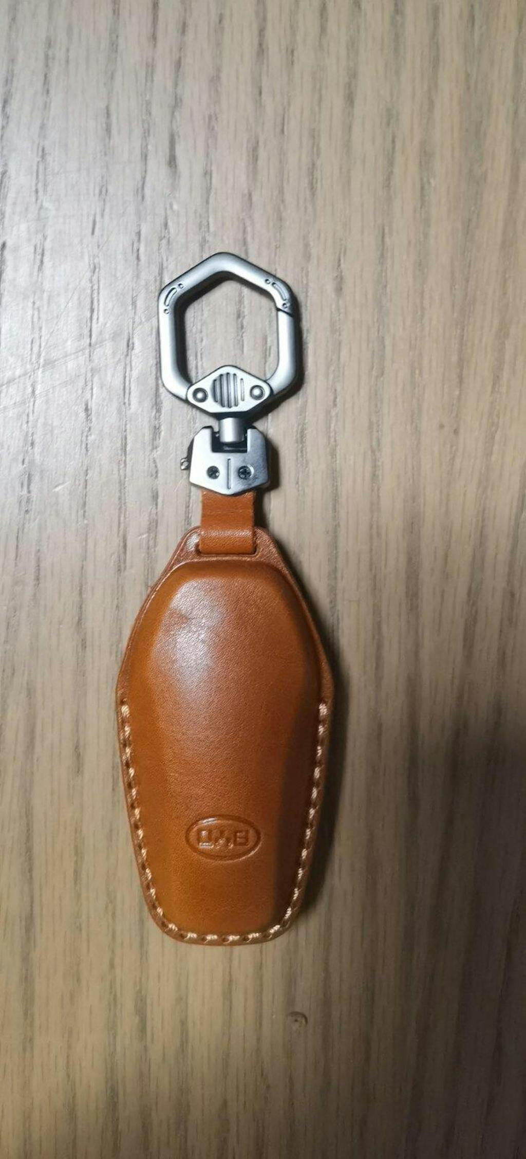 Luxury Leather Car Key Case Cover Fob Shell for BYD