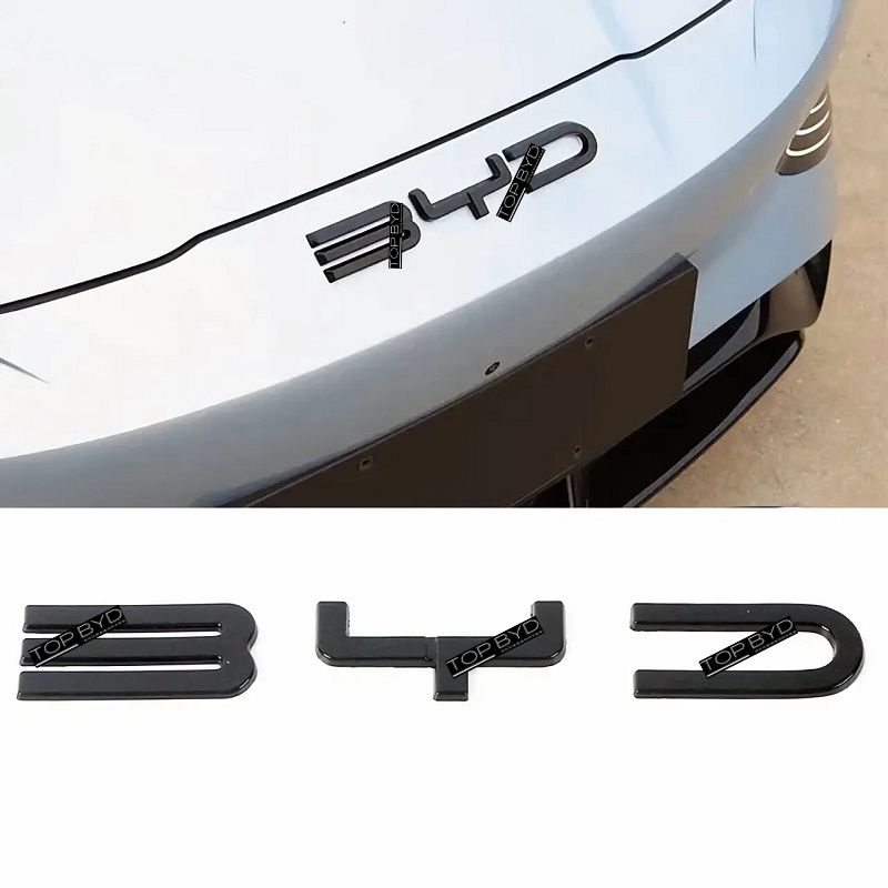 Rear Bumper Glossy Black Badges LOGO for BYD