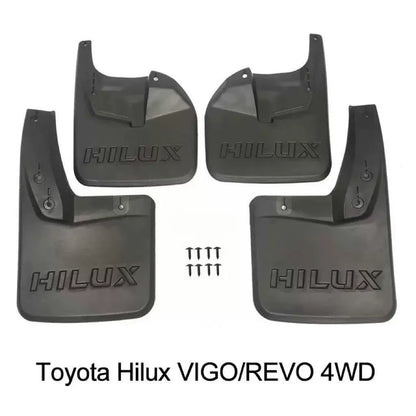 4PCS Front and Rear Mud Flaps Splash Guards for Toyota Hilux Vigo Revo 4WD 2015–2023