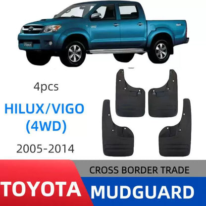4PCS Front & Rear Mud Flaps Splash Guards for Toyota Hilux Vigo 4WD 2005–2014
