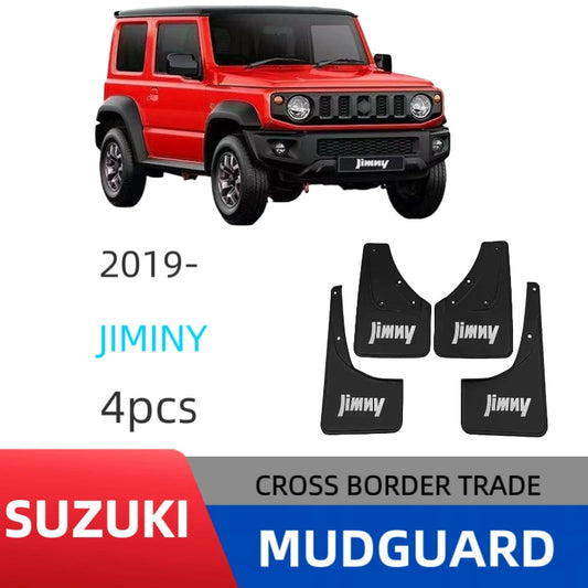4Pcs Car Mud Flaps Splash Guards Fender Mudguards for Suzuki Jimny 2019-2023 with White Lettering