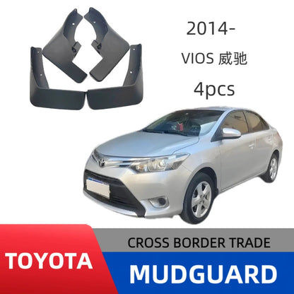 4Pcs Car Mud Flaps Splash Guards Fender Mudguards for Toyota Vios 2014-2019