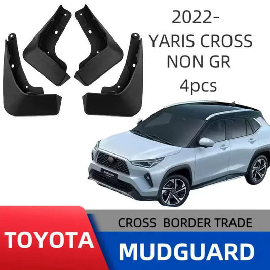 4PCS Front and Rear Mud Flaps Splash Guards for Toyota Yaris Cross Non-GR 2022–Onwards