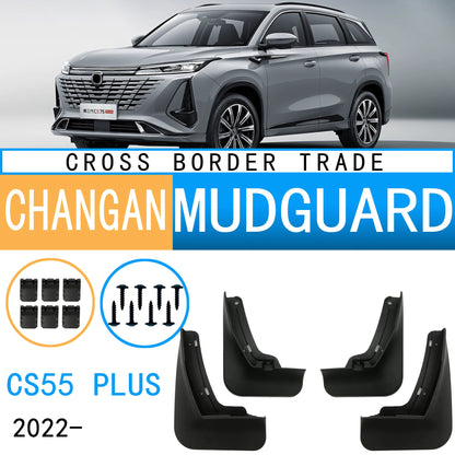 4Pcs Car Mud Flaps Splash Guards Fender Mudguards for Changan CS55 Plus 2022 Second Generation