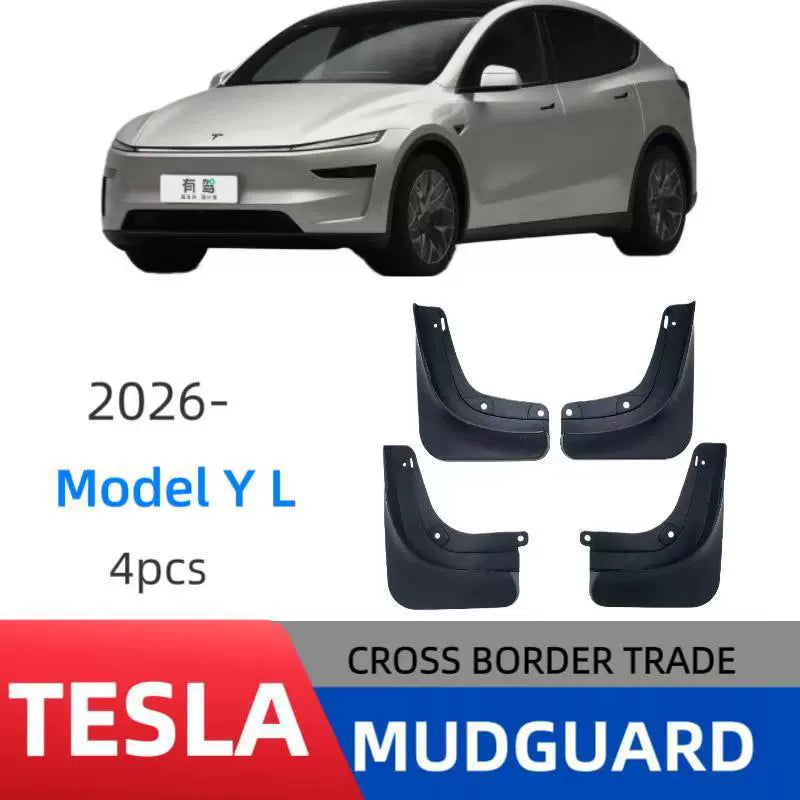 4PCS Front and Rear Mud Flaps Splash Guards for Tesla Model Y L 2026–Onwards