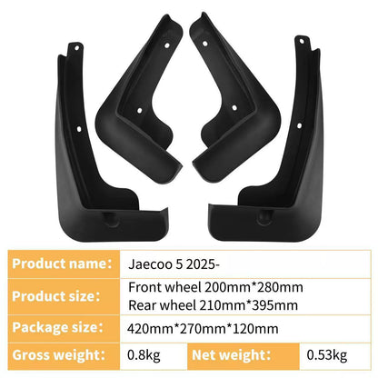 4Pcs Car Mud Flaps Splash Guards Fender Mudguards for Chery Jaecoo J5 2025
