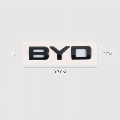 Rear Bumper Glossy Black Badges LOGO for BYD
